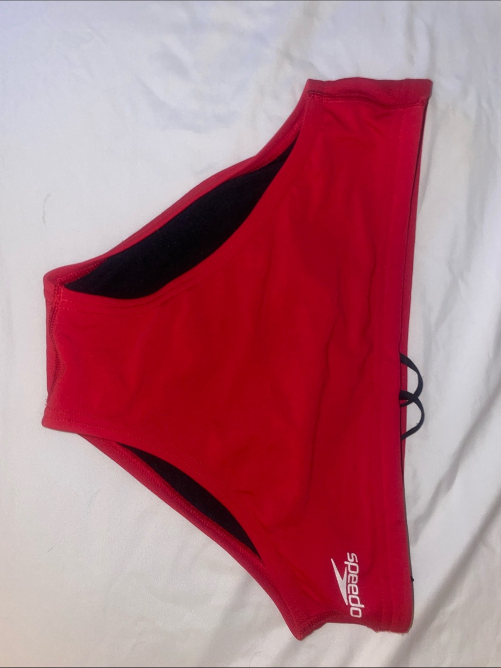 Speedo Red Men's Swim Brief with Contrast Lining